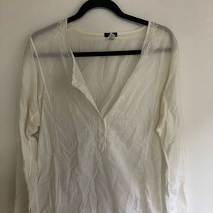 JCREW white cotton tunic size m